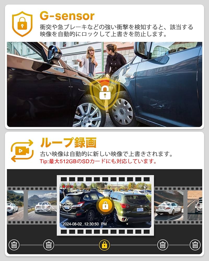 GKU D900 4K HDR ドライブレコーダー Amazon.co.jp: GKU 前後ドライブレコーダー 4K+1080P ドライブ